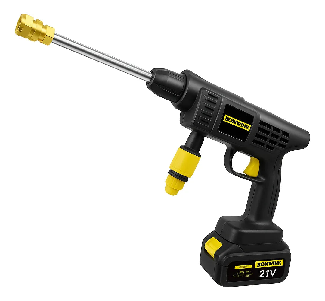 Lavadora de Pressão Portátil 21V Sem Fio Bomvink BOM-7001 – 2 Baterias + Kit Completo