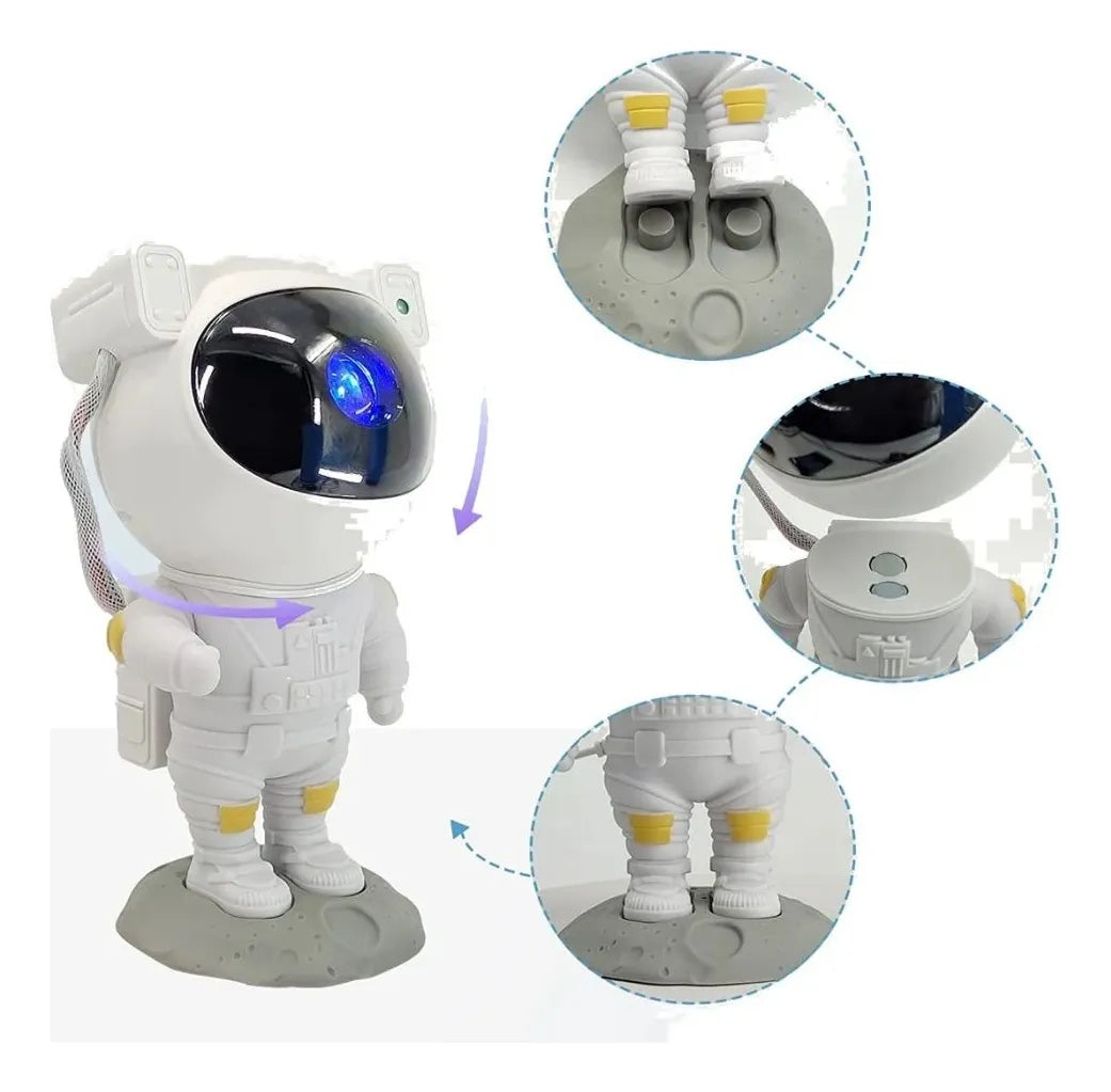 Projetor Astronauta Galáxia – Abajur Infantil com Estrelas 127/220V